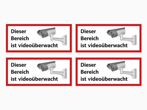 Aufkleber videoüberwachung - aufkleber,